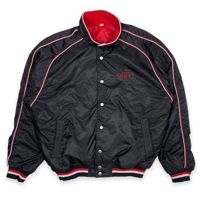 Vintage 1990s Japan Asahi Super Dry Stadium Bomber Jacket Black