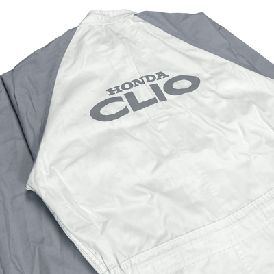 Genuine Retro 90s JDM Japan Honda Clio Mechanic Coveralls Tsunagi White Grey - Sugoi JDM