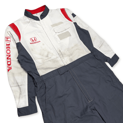 Genuine Retro JDM Japan Honda Summer Jumpsuit Coveralls Tsunagi Gray - Sugoi JDM