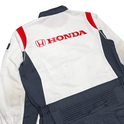 Genuine Retro JDM Japan Honda Summer Jumpsuit Coveralls Tsunagi Gray - Sugoi JDM