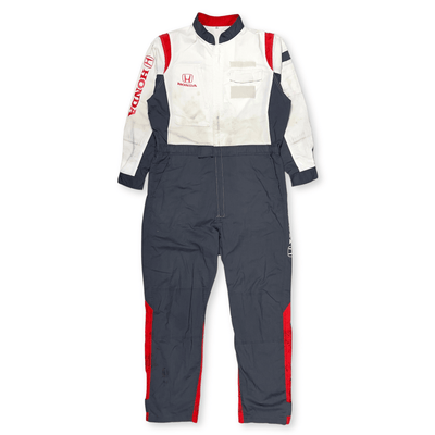 Genuine Retro JDM Japan Honda Summer Jumpsuit Coveralls Tsunagi Gray - Sugoi JDM