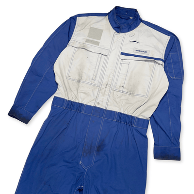 Genuine Retro JDM Japan Nissan Tsunagi Mechanics Coverall Blue - Sugoi JDM