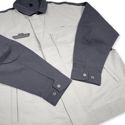 Genuine Retro JDM JR East Japan Railway Company Mechanics Jacket Gray - Sugoi JDM