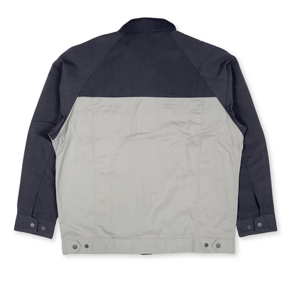 Genuine Retro JDM JR East Japan Railway Company Mechanics Jacket Gray - Sugoi JDM