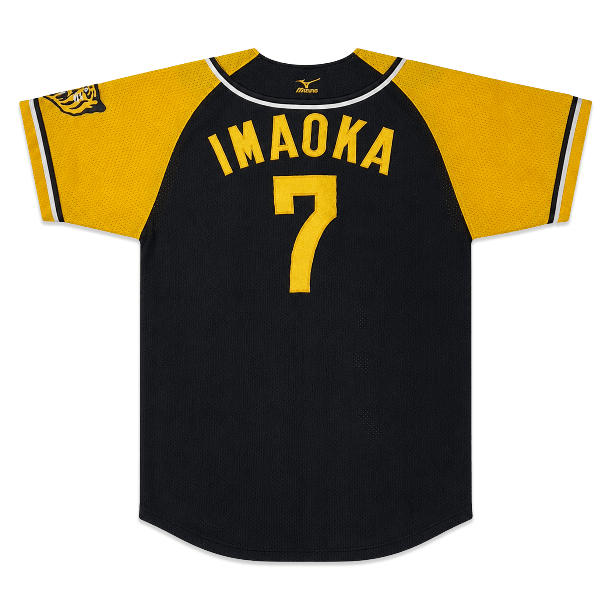 Genuine Retro Mizuno NPB Japan Hanshin Tigers Makoto Imaoka Baseball Knit Jersey 7 - Sugoi JDM