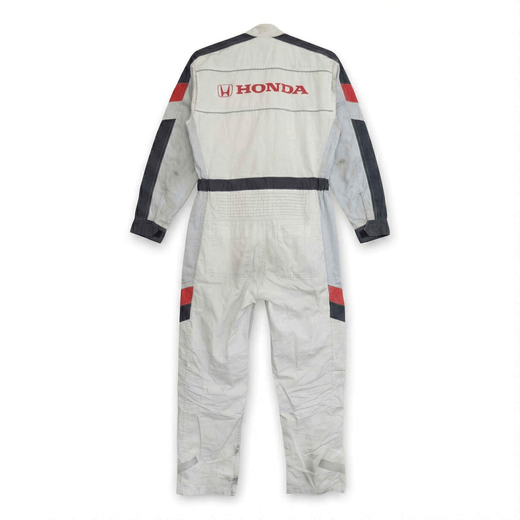 Genuine Showa Retro JDM Japan Honda Summer Jumpsuit Coveralls Tsunagi White - Sugoi JDM