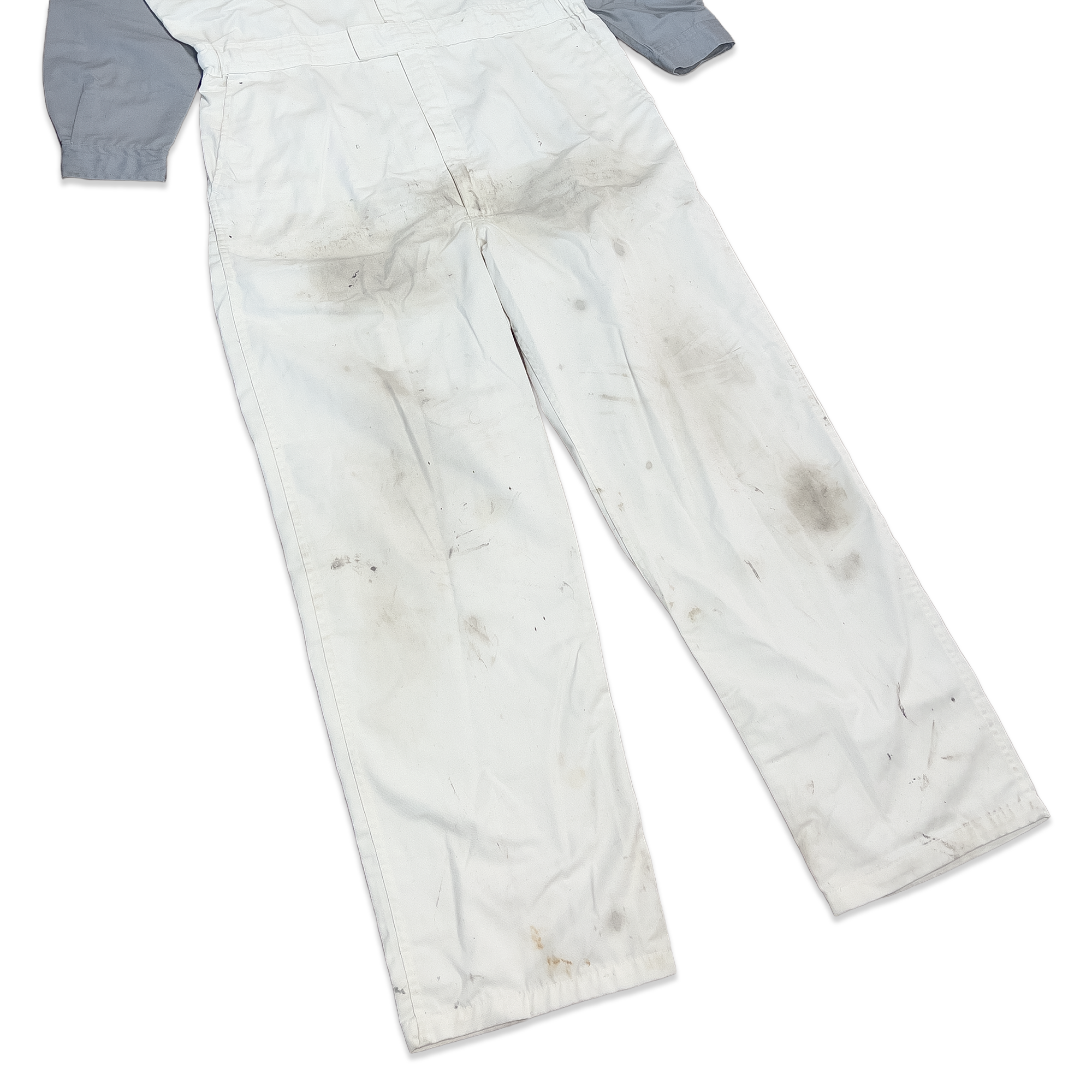 Genuine Retro 90s JDM Japan Honda Clio Mechanic Coveralls Tsunagi White Grey