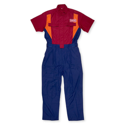 Japan Eneos Oil Short Sleeve Summer Jumpsuit Coveralls Tsunagi Mechanic Suite - Sugoi JDM