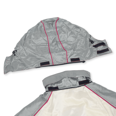 Japan JDM Retro Toyota TRD Racing Winter Thermal Hoodie Bench Jacket Silver - Sugoi JDM