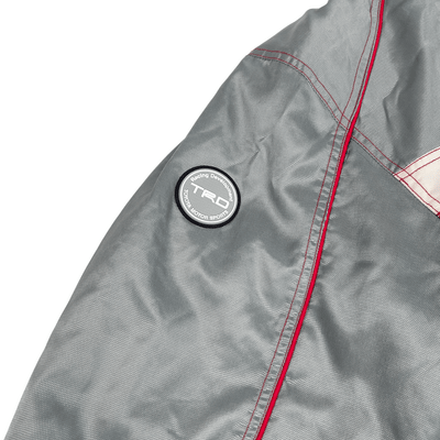 Japan JDM Retro Toyota TRD Racing Winter Thermal Hoodie Bench Jacket Silver - Sugoi JDM