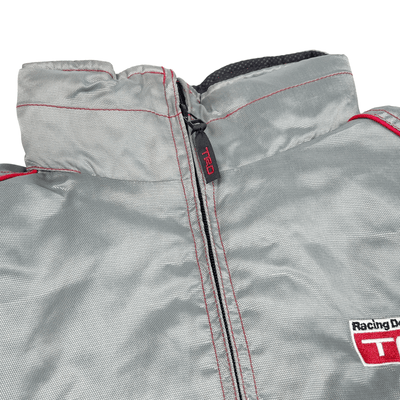 Japan JDM Retro Toyota TRD Racing Winter Thermal Hoodie Bench Jacket Silver - Sugoi JDM