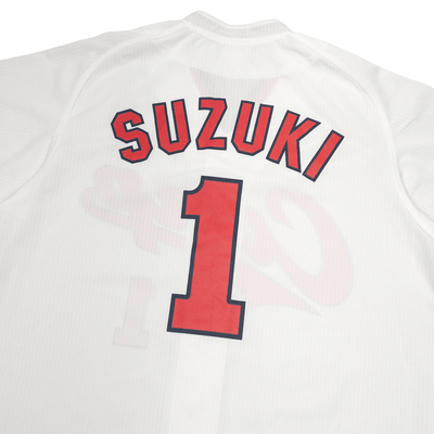 Japan Retro Hiroshima Carp Baseball Home Replica Jersey Suzuki Seiya 1 - Sugoi JDM