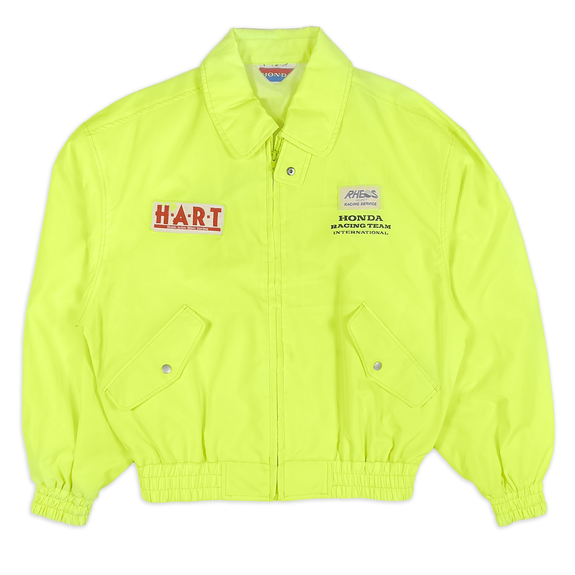 JDM 1991 2R. Staff Japan Honda Racing International Rheos HART Jacket Yellow - Sugoi JDM