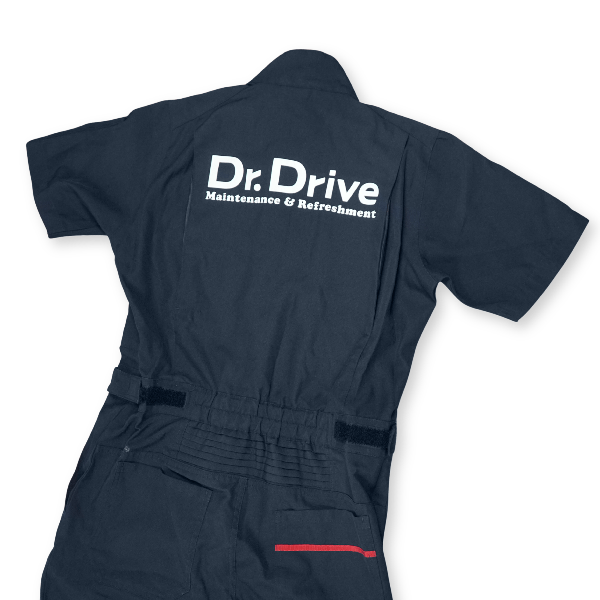JDM Genuine Japan Eneos Dr. Drive Staff Short Sleeve Coveralls Tsunagi Blue - Sugoi JDM