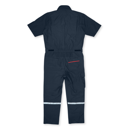 JDM Genuine Japan Eneos Oil Staff Short Sleeve Coveralls Tsunagi Blue - Sugoi JDM