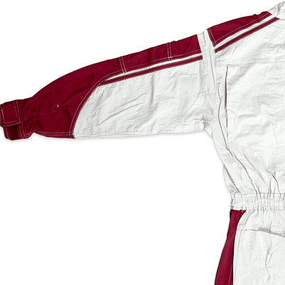 JDM Retro Hiroshima Toyota Tecno Stretch Summer Jumpsuit Coveralls Tsunagi Red - Sugoi JDM