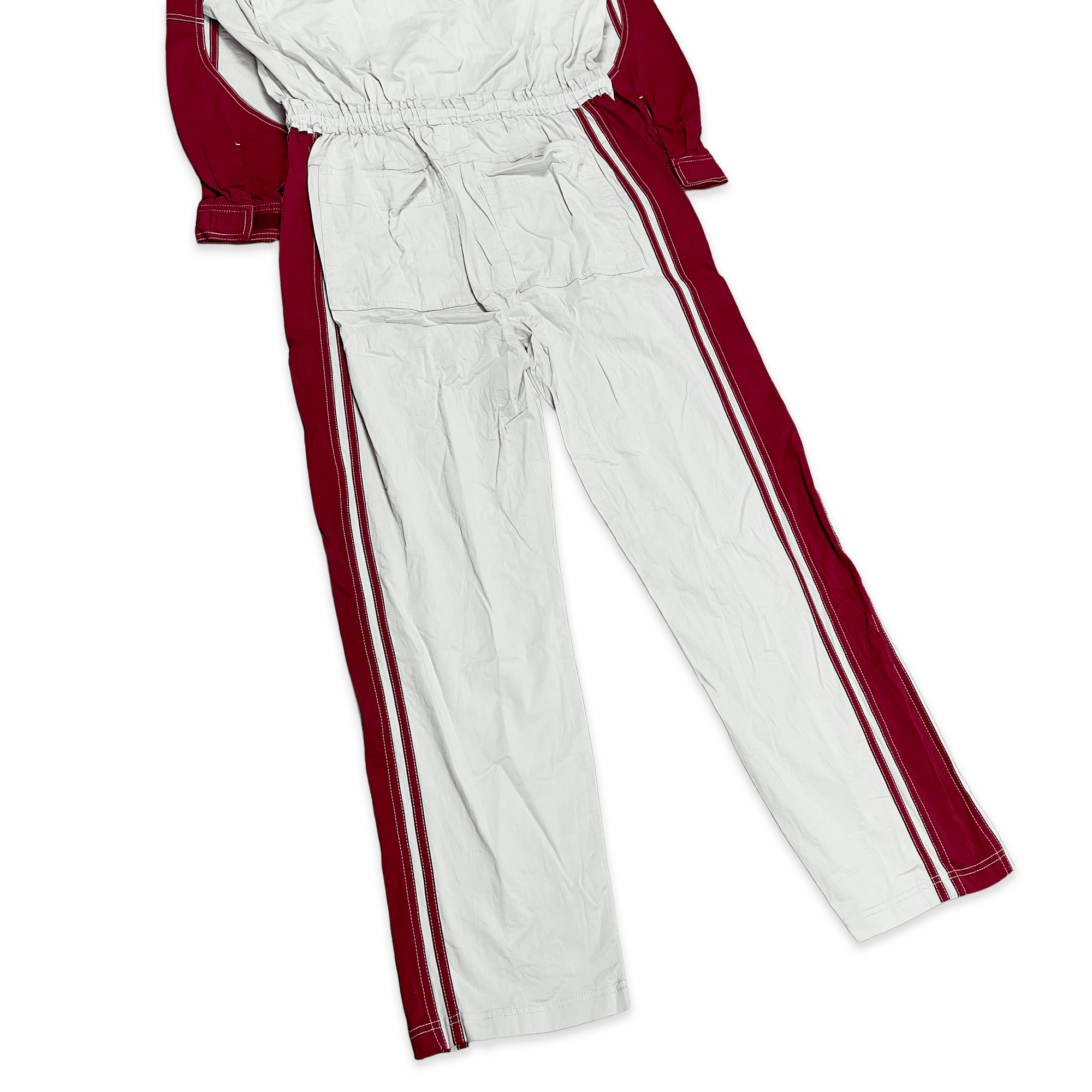 JDM Retro Hiroshima Toyota Tecno Stretch Summer Jumpsuit Coveralls Tsunagi Red - Sugoi JDM