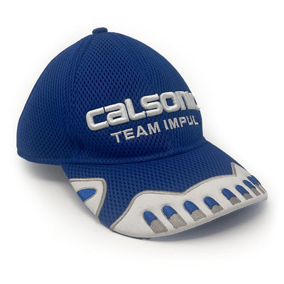 JDM Retro Japan JGTC Calsonic Team Impul Super GT Knit Hat Cap Blue - Sugoi JDM