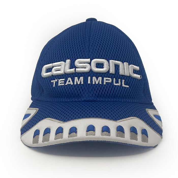 JDM Retro Japan JGTC Calsonic Team Impul Super GT Knit Hat Cap Blue - Sugoi JDM