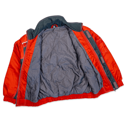 JDM Retro Showa 1990s Era Japan Idemitsu Super ZEARTH Bomber Jacket Red - Sugoi JDM