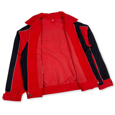 JDM Retro Showa Era Japan Idemitsu Gas Station Bomber Jacket Red - Sugoi JDM