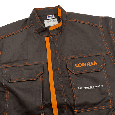 JDM Retro Toyota Corolla Jumpsuit Coveralls Mechanic Suite Tsunagi Dark Brown - Sugoi JDM