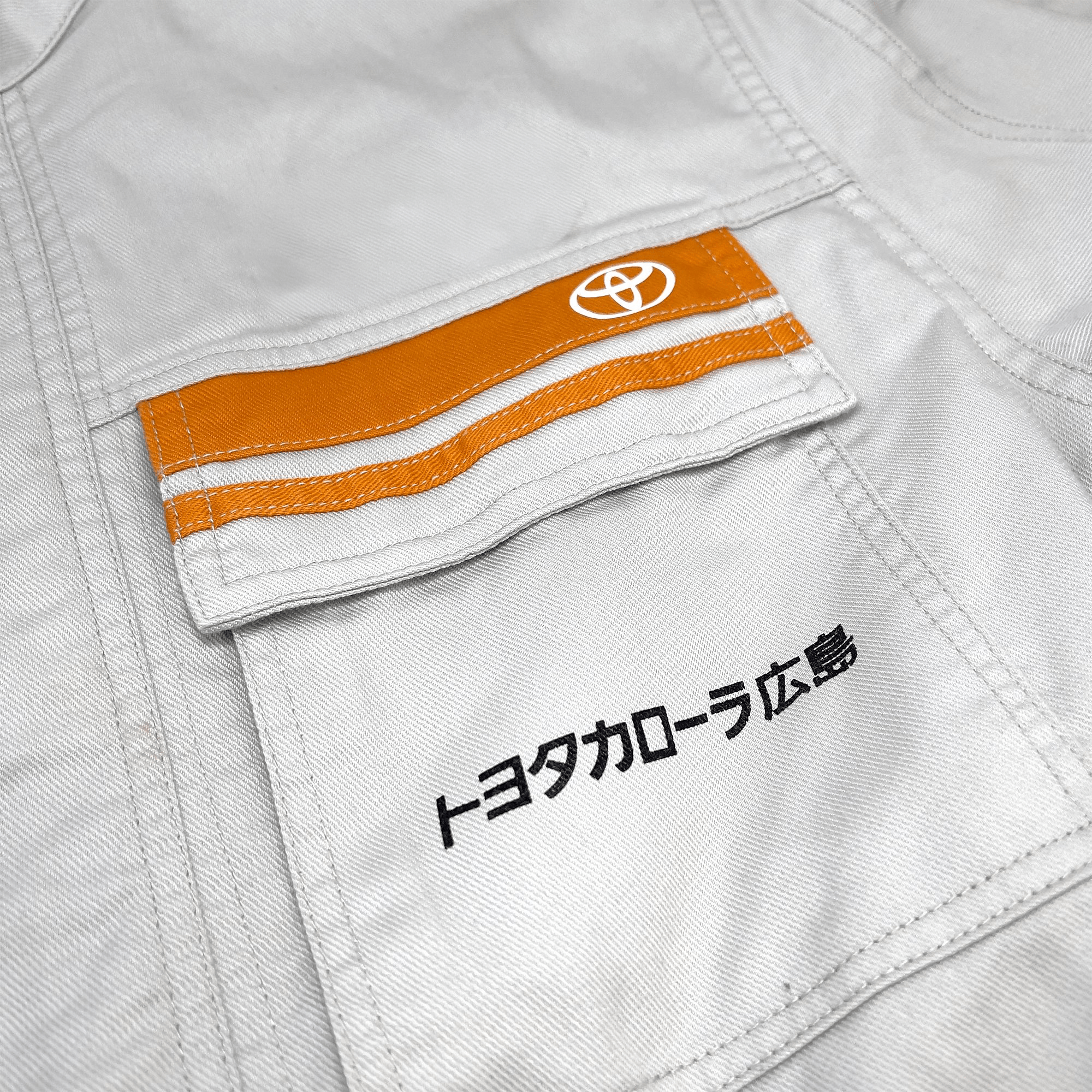 JDM Retro Toyota Corolla Tecno Jumpsuit Coveralls Mechanic Suite Tsunagi Orange - Sugoi JDM