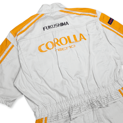 JDM Retro Toyota Corolla Tecno Short Sleeve Coveralls Tsunagi Orange - Sugoi JDM