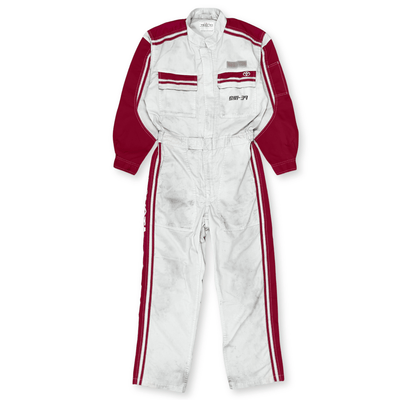 JDM Retro Toyota Tecno Summer Jumpsuit Coveralls Mechanic Tsunagi Red - Sugoi JDM