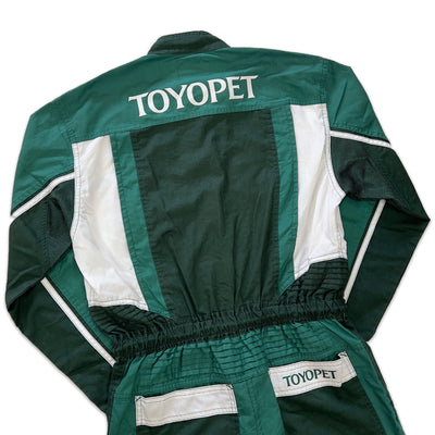 JDM Retro Toyota Toyopet Coveralls Summer Mechanic Suite Tsunagi Green - Sugoi JDM