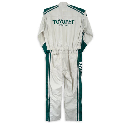 JDM Retro Toyota Toyopet Tecno Jumpsuit Coveralls Mechanic Suite Tsunagi Green - Sugoi JDM