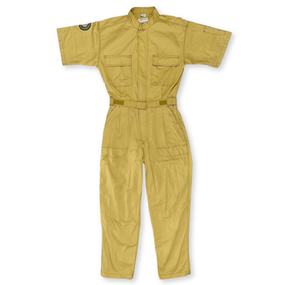 JDM Toyota Japan Automotive Engineering College Short Sleeve Coveralls Tsunagi Brown - Sugoi JDM