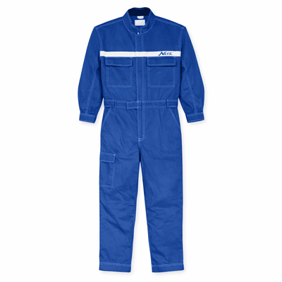 JDM Toyota Retro Showa Netz Japan Tecno Mechanic Tsunagi Coveralls Blue - Sugoi JDM