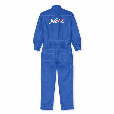 JDM Toyota Retro Showa Netz Japan Tecno Mechanic Tsunagi Coveralls Blue - Sugoi JDM