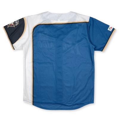 Kids Retro Official Japan NPB Hokkaido Nippon Ham Fighters Fan Jersey Blue - Sugoi JDM