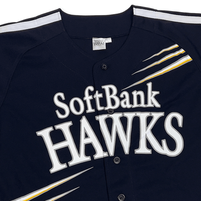 Limited Retro NPB Japan Softbank Hawks Festival 2009 Baseball Jersey Blue - Sugoi JDM