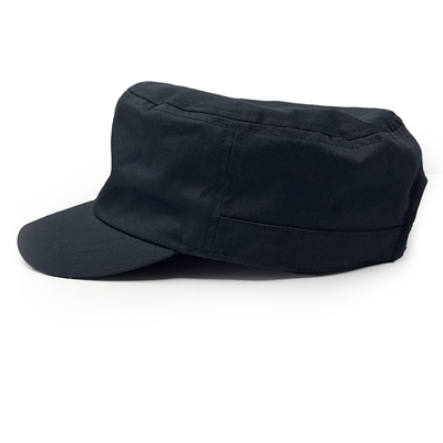Black cap with Mazda logo on a white background