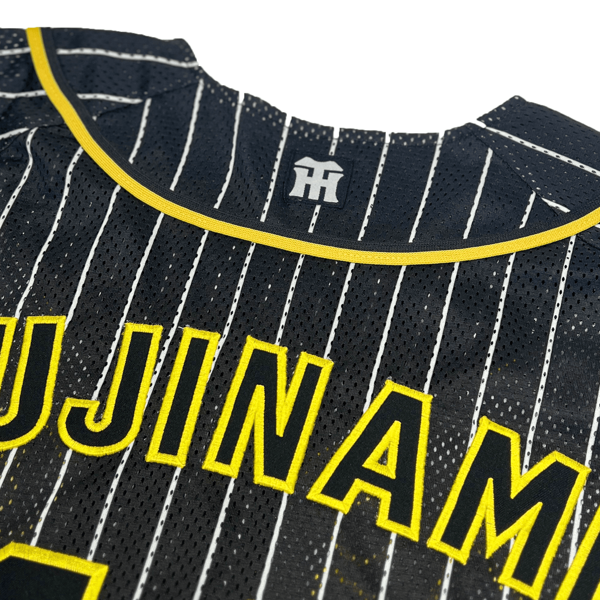 Mizuno Japan NPB Hanshin Tigers Shintaro Fujinami Baseball Knit Jersey Black 19 - Sugoi JDM