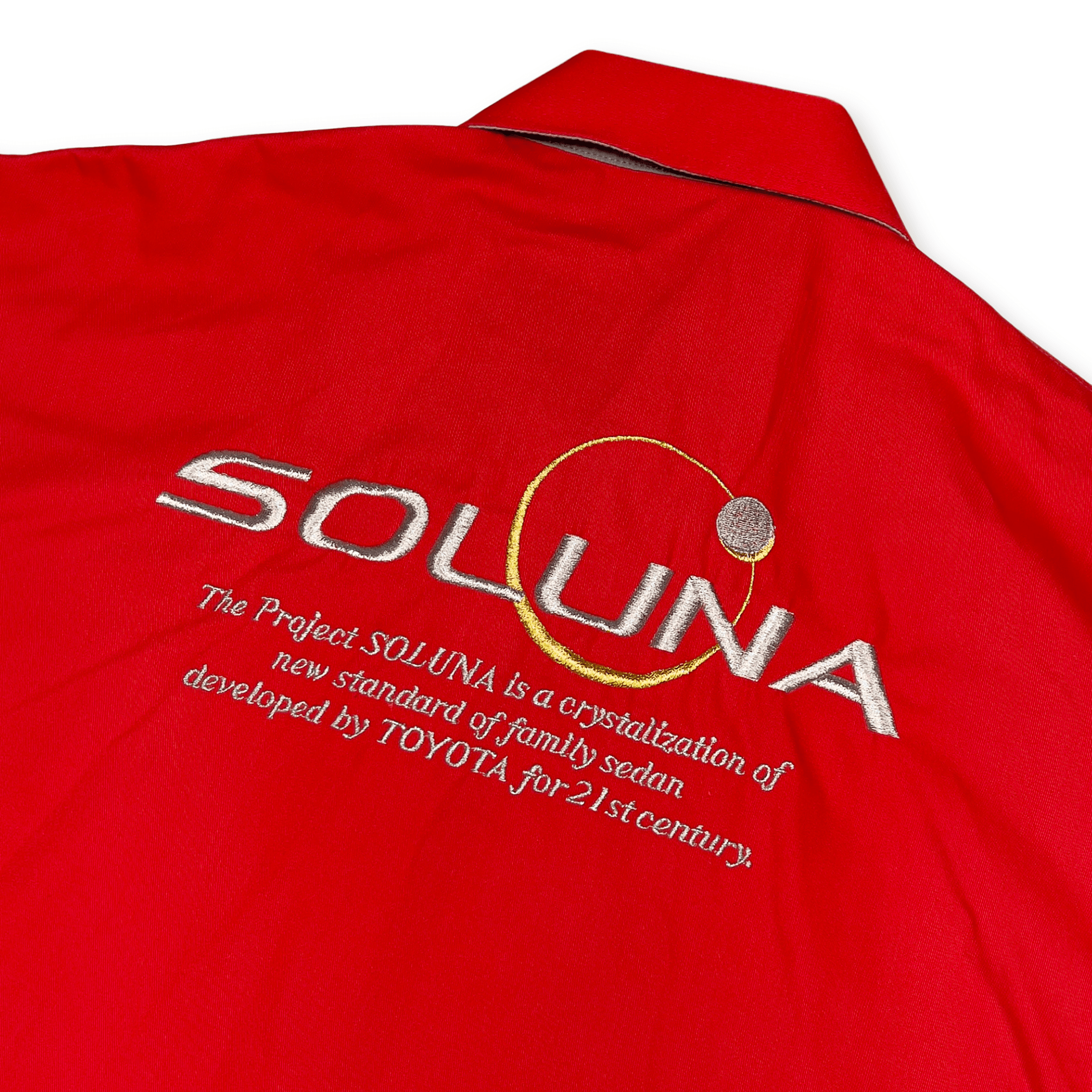 New 1990s Retro Japan JDM Toyota Soluna Tercel Uniform Jacket Red - Sugoi JDM