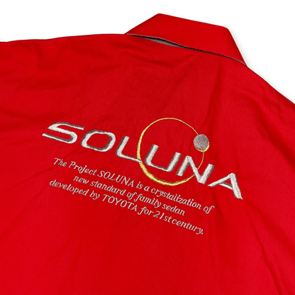 New 1990s Retro Japan JDM Toyota Soluna Tercel Uniform Jacket Red - Sugoi JDM