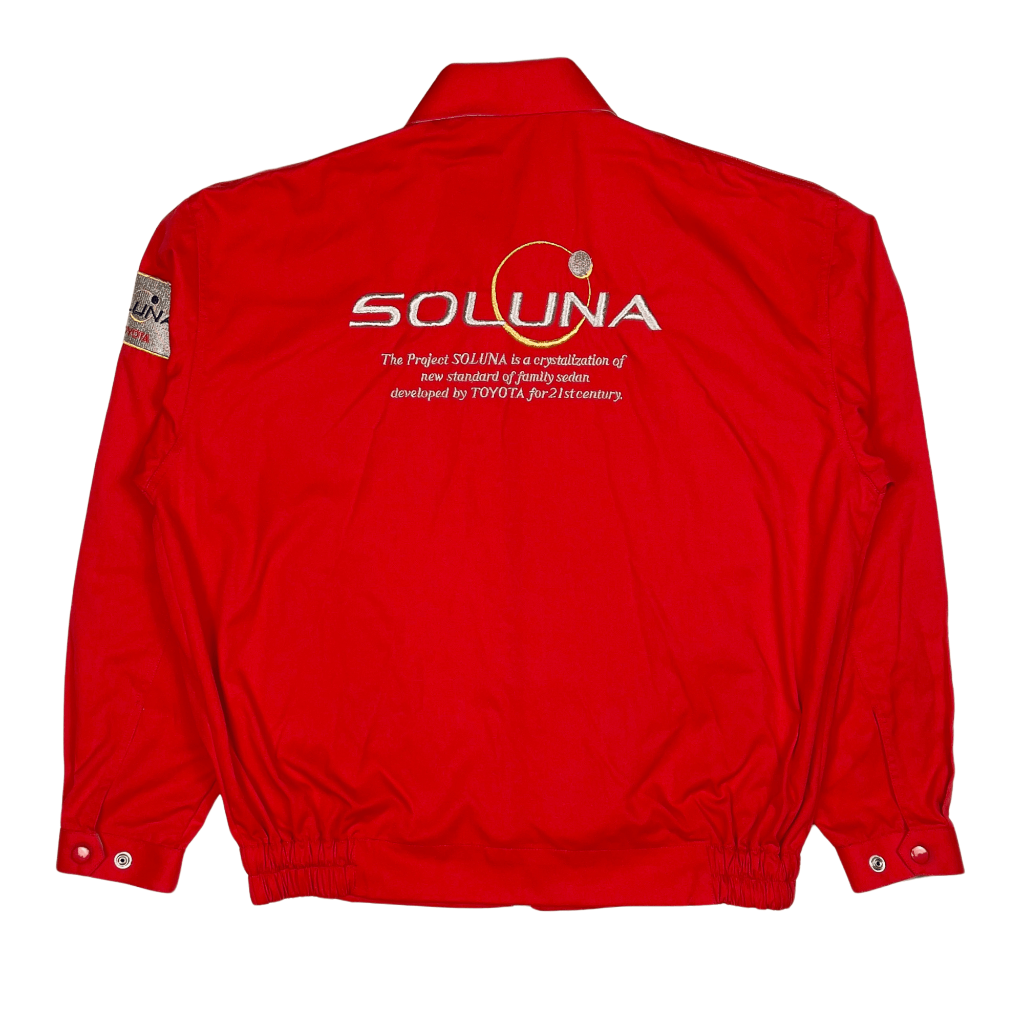 New 1990s Retro Japan JDM Toyota Soluna Tercel Uniform Jacket Red - Sugoi JDM