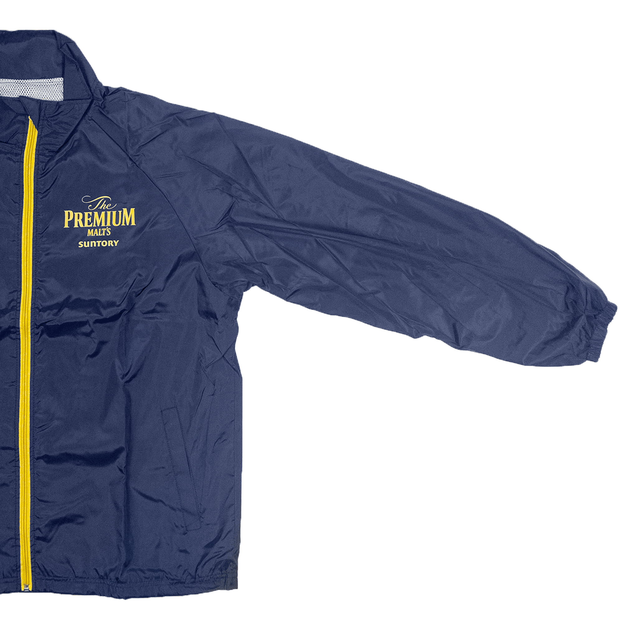 New Genuine Retro Japan JDM Suntory The Premium Malts Windbreaker Jacket Navy - Sugoi JDM