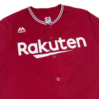 New Japan NPB Baseball Majestic Tohoku Rakuten Eagles Jersey Red - Sugoi JDM
