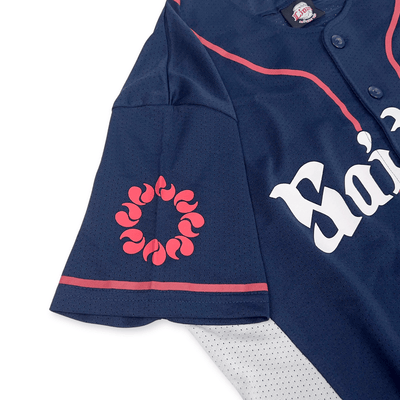 2016 Majestic Saitama Seibu Lions Fan Club Saitama Uniform jersey in navy blue, light blue and white