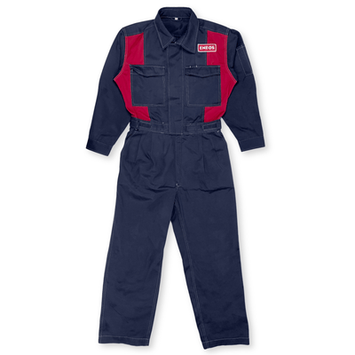 New JDM Japan Eneos Oil Heavy Duty Staff Coveralls Tsunagi Jumpsuit Blue - Sugoi JDM