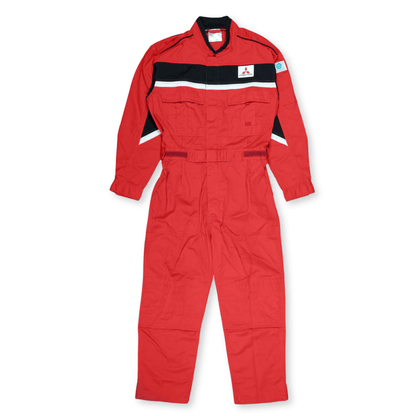 New JDM Japan Ralliart Mitsubishi Motors Pit Crew Mechanic Coverall Tsunagi Red - Sugoi JDM