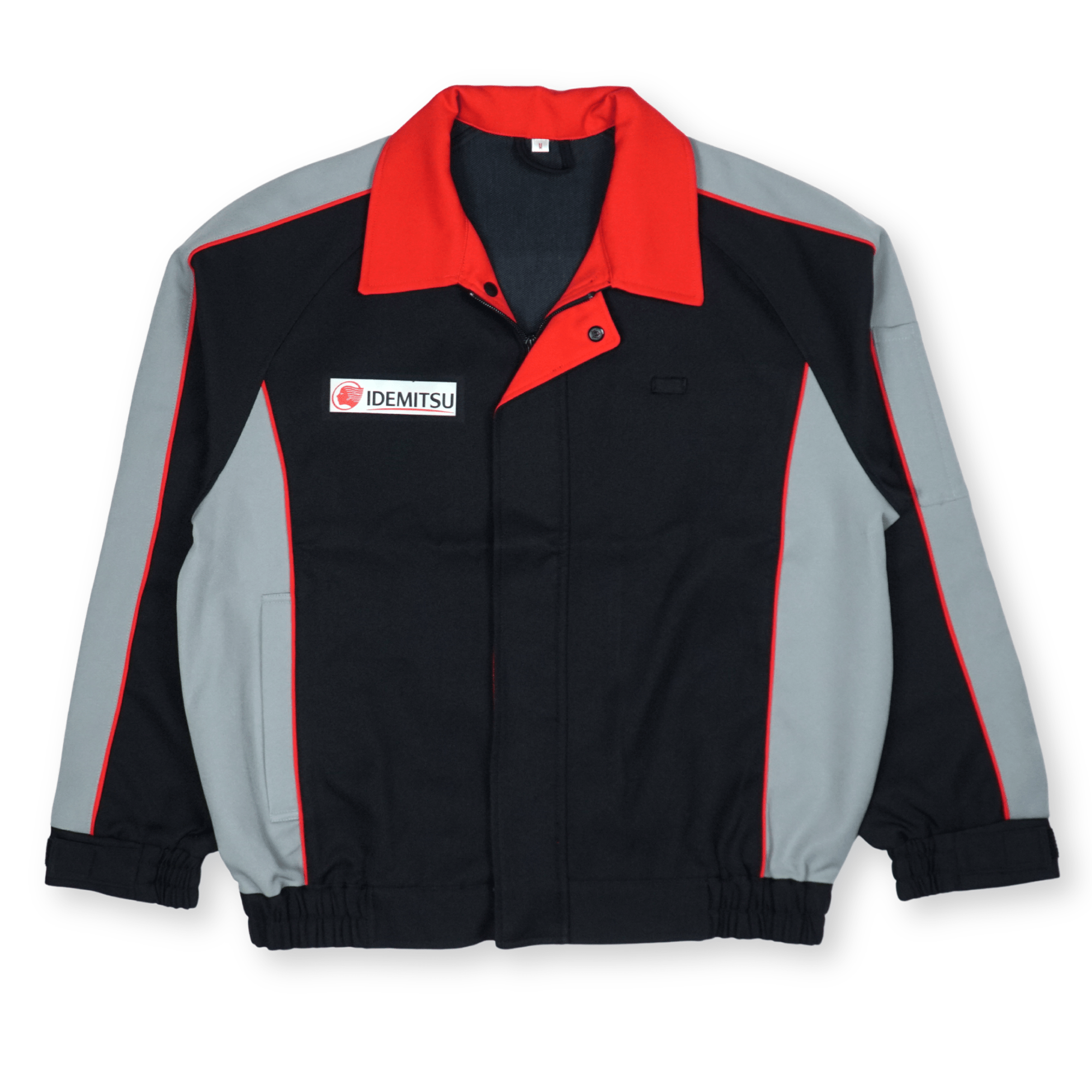 New JDM Retro Japan Idemitsu Gas Station Staff All Weather Jacket Black - Sugoi JDM