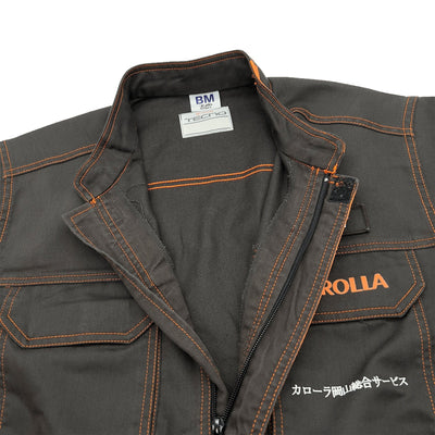New JDM Retro Toyota Corolla Coveralls Jumpsuit Summer Tsunagi Dark Brown - Sugoi JDM