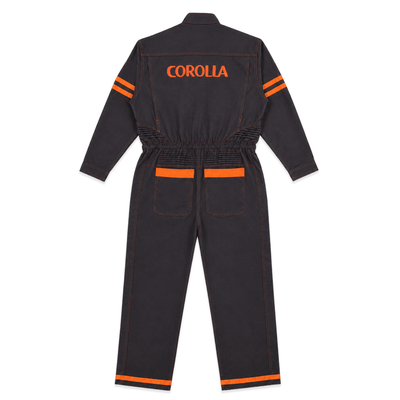 New JDM Retro Toyota Corolla Jumpsuit Coveralls Jumpsuit Tsunagi Dark Brown - Sugoi JDM