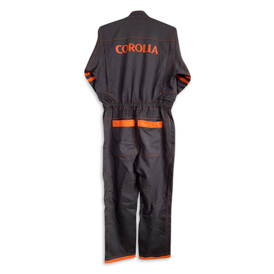 New JDM Retro Toyota Corolla Jumpsuit Coveralls Jumpsuit Tsunagi Dark Brown - Sugoi JDM